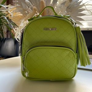 Steve Madden NWT brite green mini backpack purse.